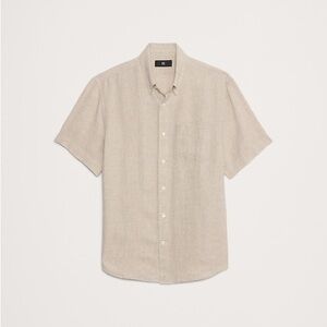 NWT Banana Republic Linen Short Sleeve Shirt Resort Vacation
